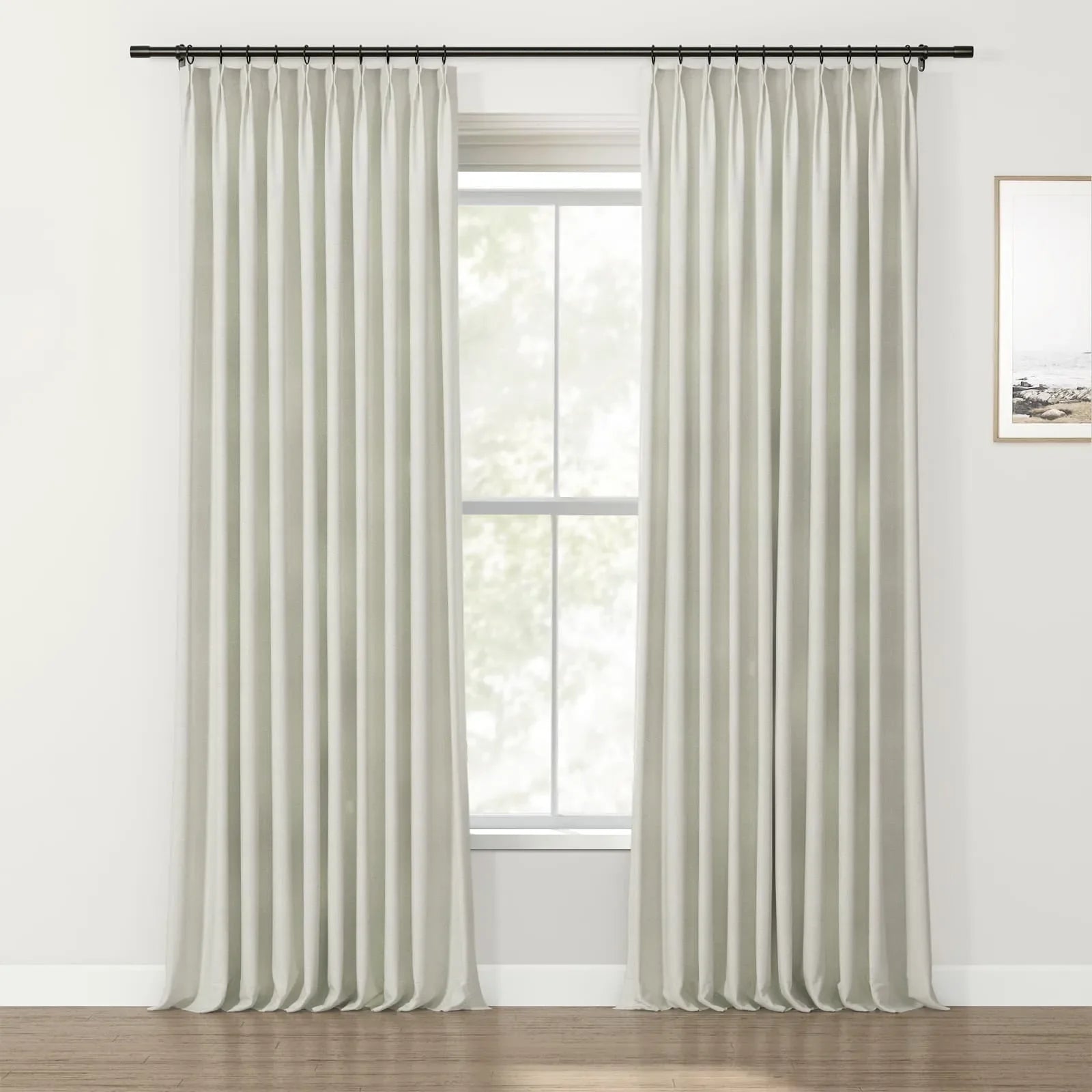 Lydia Grain Jacquard Curtain Pleated SLIDINGCURTAIN