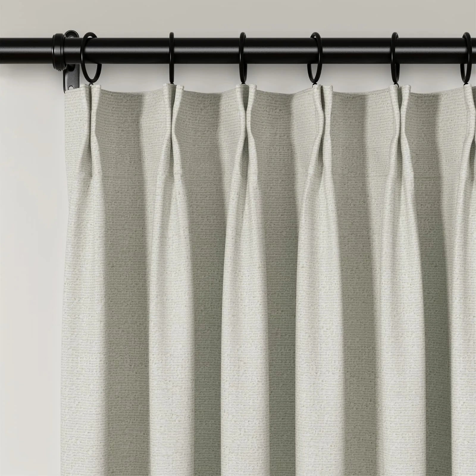 Lydia Grain Jacquard Curtain Pleated