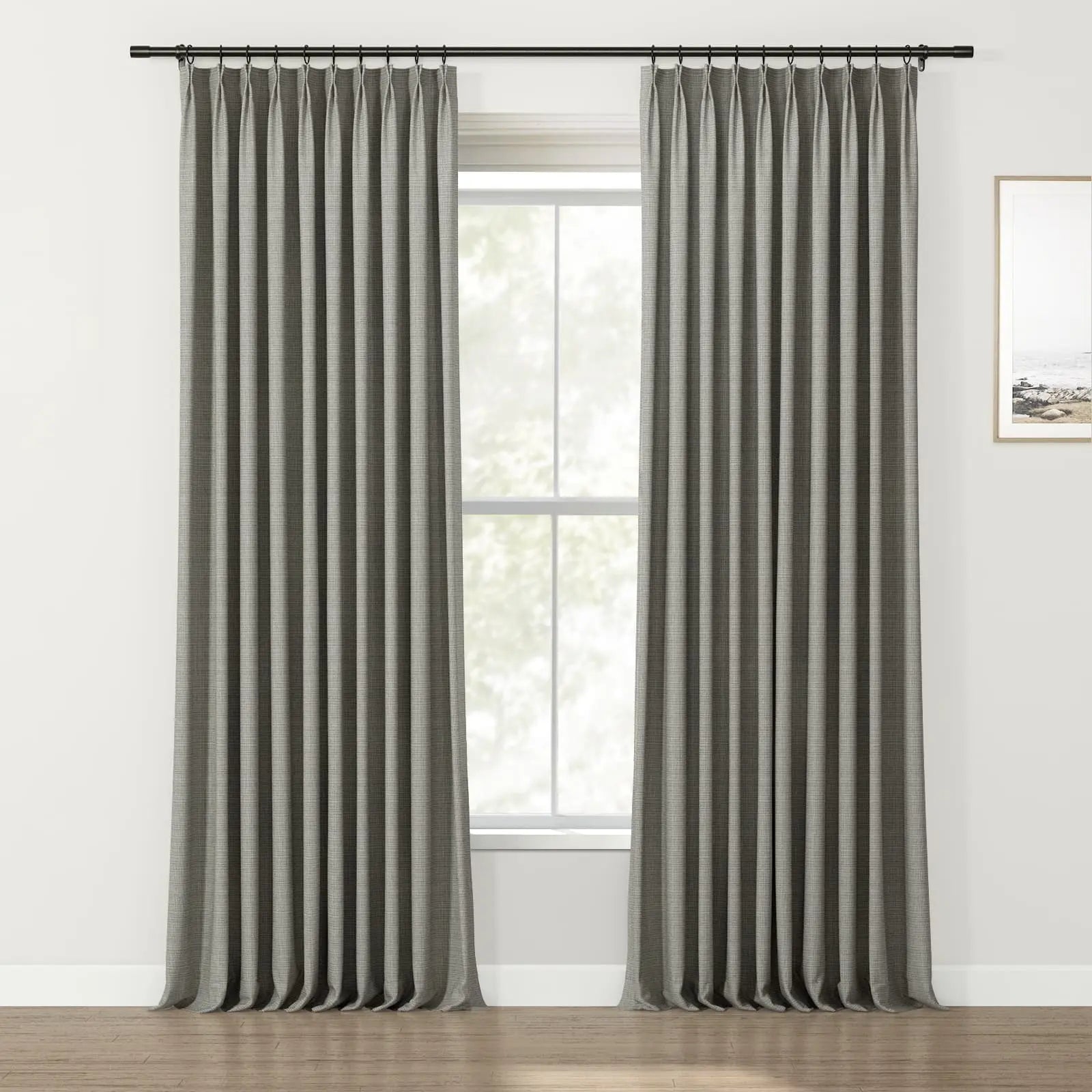 Lydia Mesh Jacquard Curtain Pleated SLIDINGCURTAIN