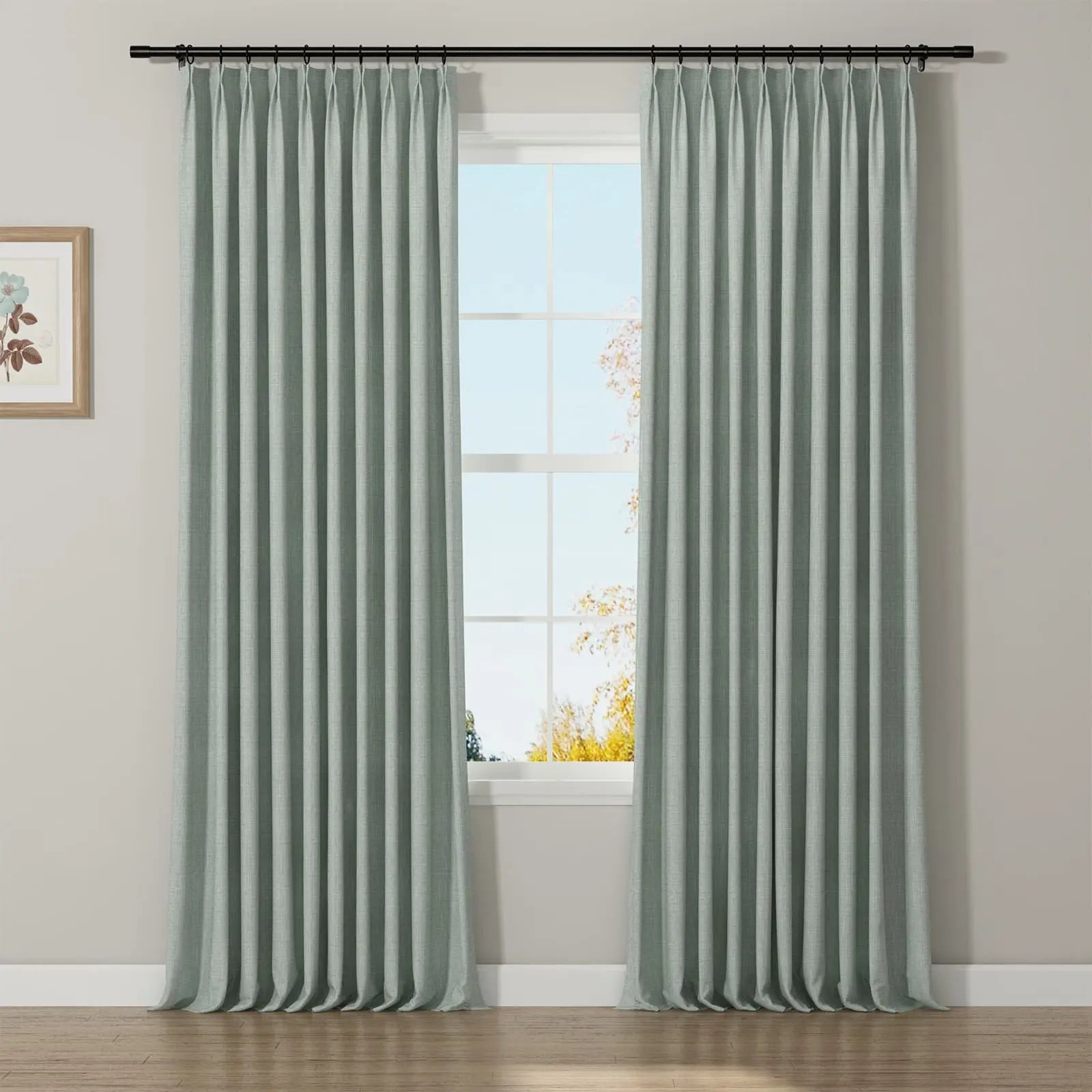 Lydia Mesh Jacquard Curtain Pleated SLIDINGCURTAIN