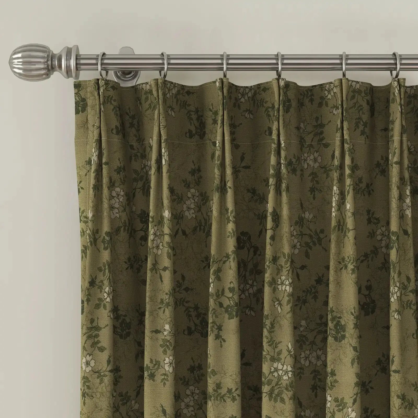 Sara Le Print Linen Cafe Curtain Pleated