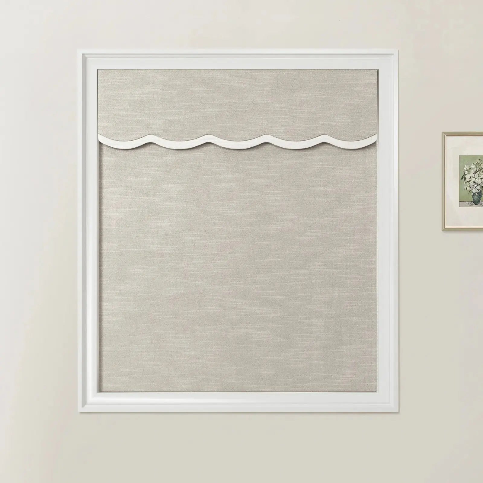 Jawara Linen Cotton Valanced Day Night Roman Shade Cord Lift