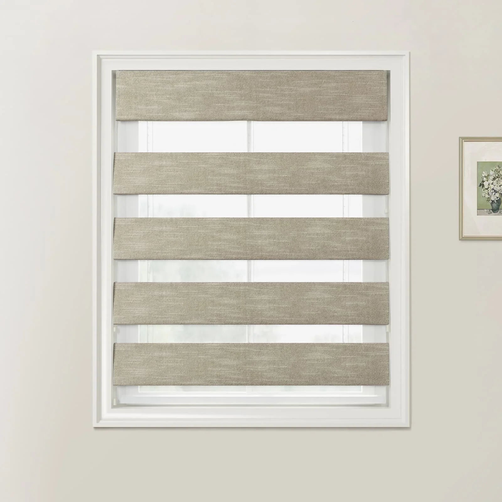 Jawara Linen Cotton Zebra Roman Blind Cord Lift