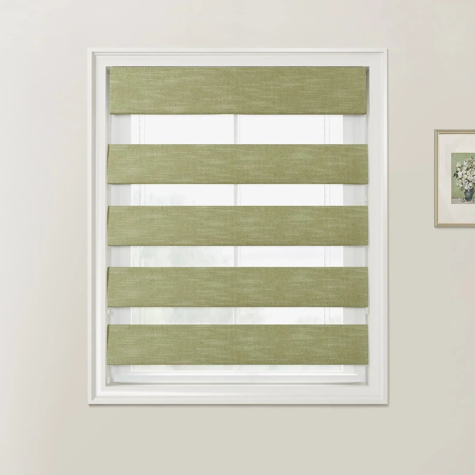 Jawara Linen Cotton Zebra Roman Blind Cord Lift