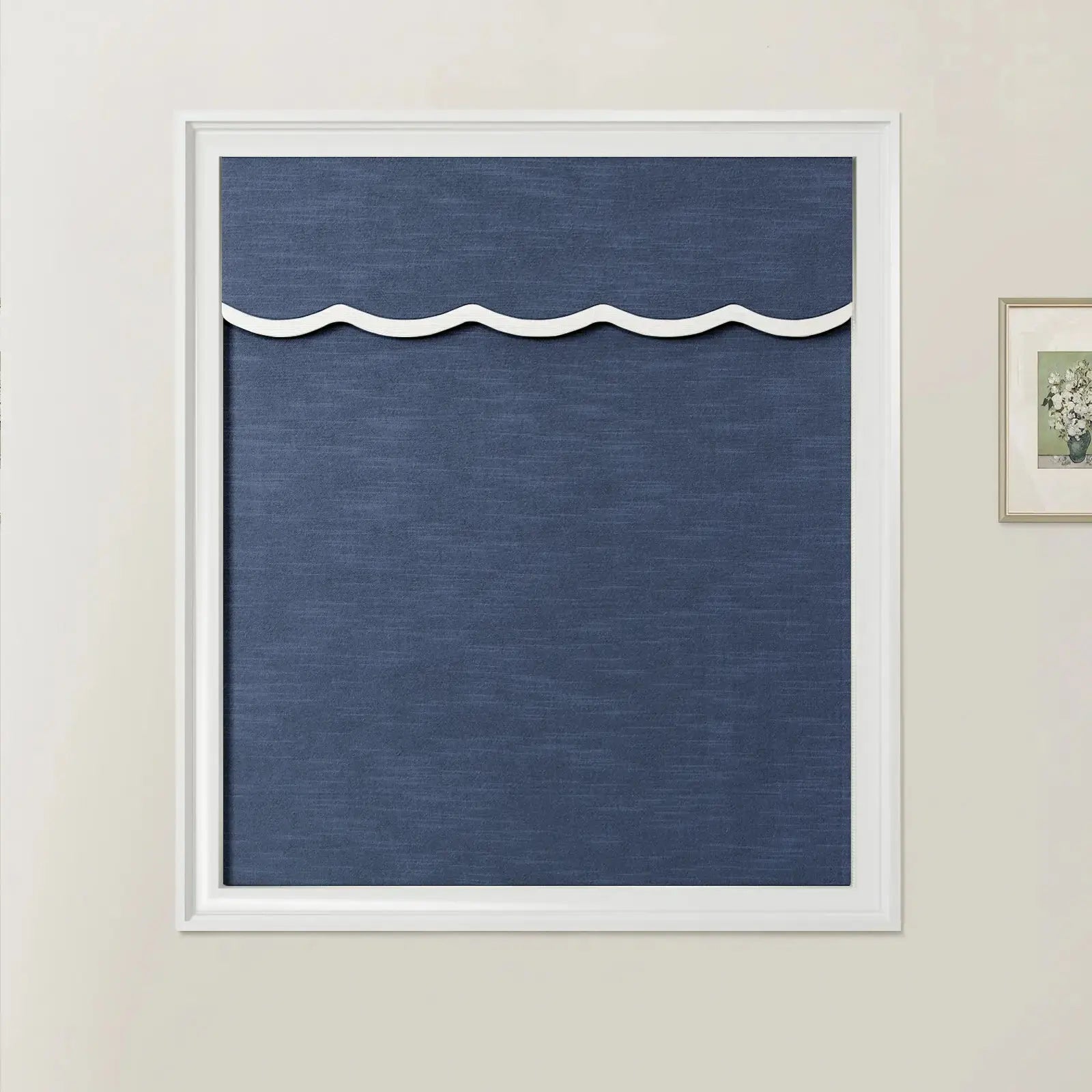 Jawara Linen Cotton Valanced Day Night Roman Shade Cord Lift