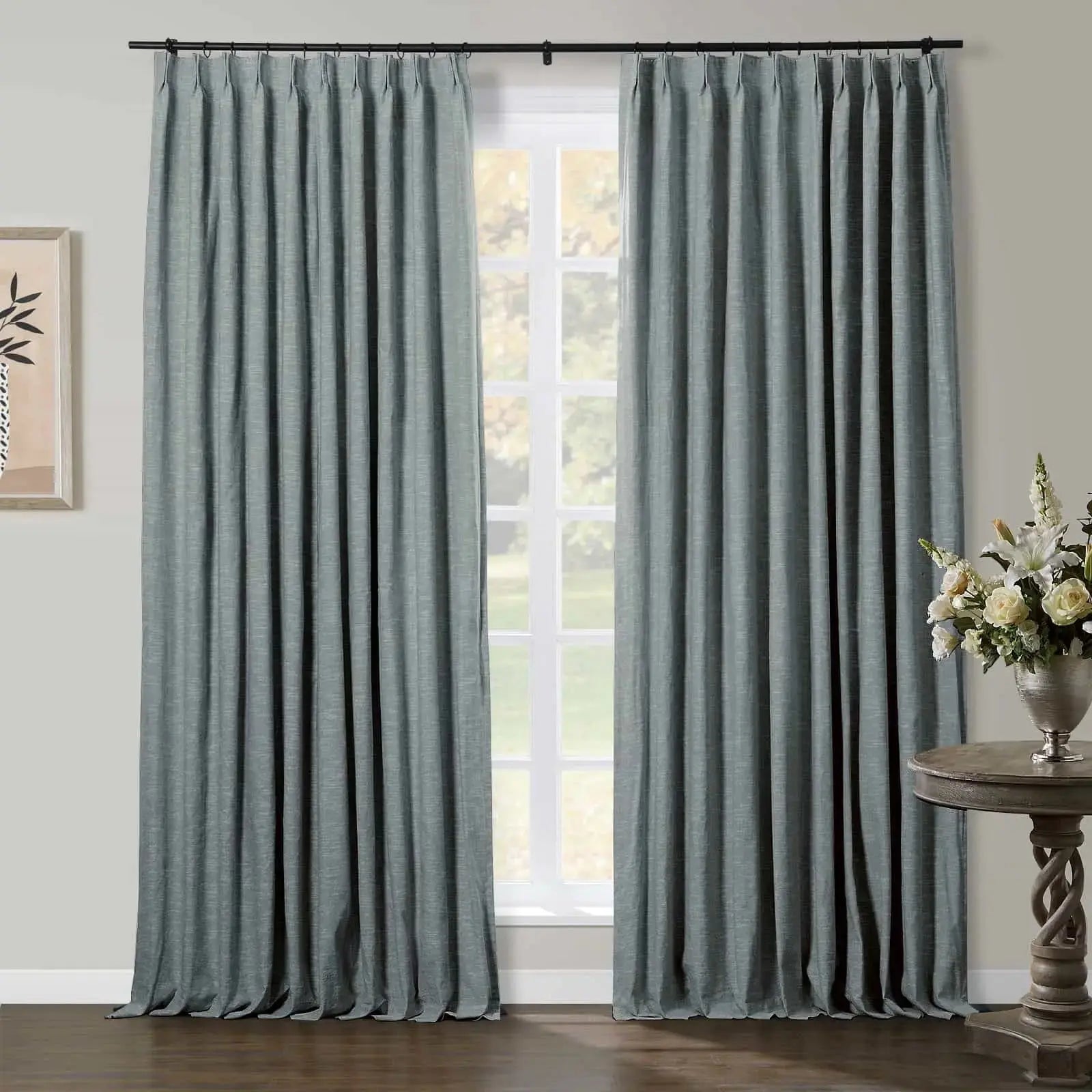 Jawara Luxury Linen Cotton Curtain Pleated -SLIDINGCURTAIN