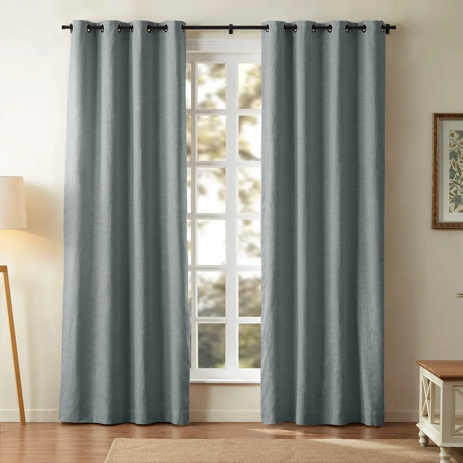 Jawara Luxury Linen Cotton Curtain Grommet -SLIDINGCURTAIN