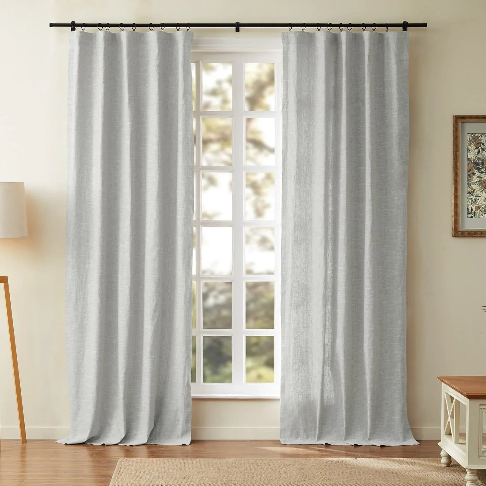 Jawara Luxury Linen Cotton Curtain Soft Top -SLIDINGCURTAIN