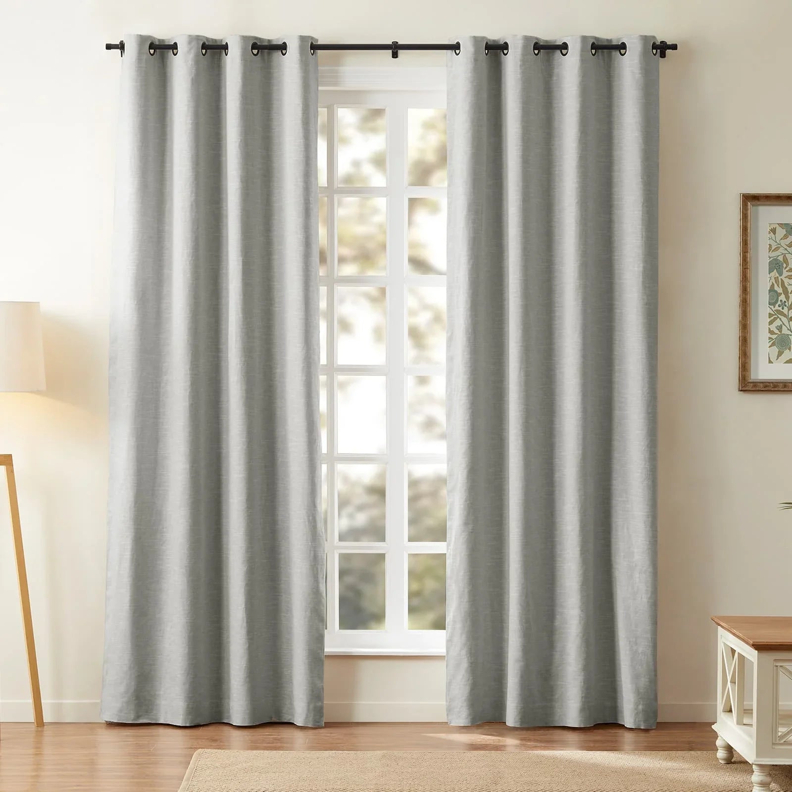 Jawara Luxury Linen Cotton Curtain Grommet -SLIDINGCURTAIN