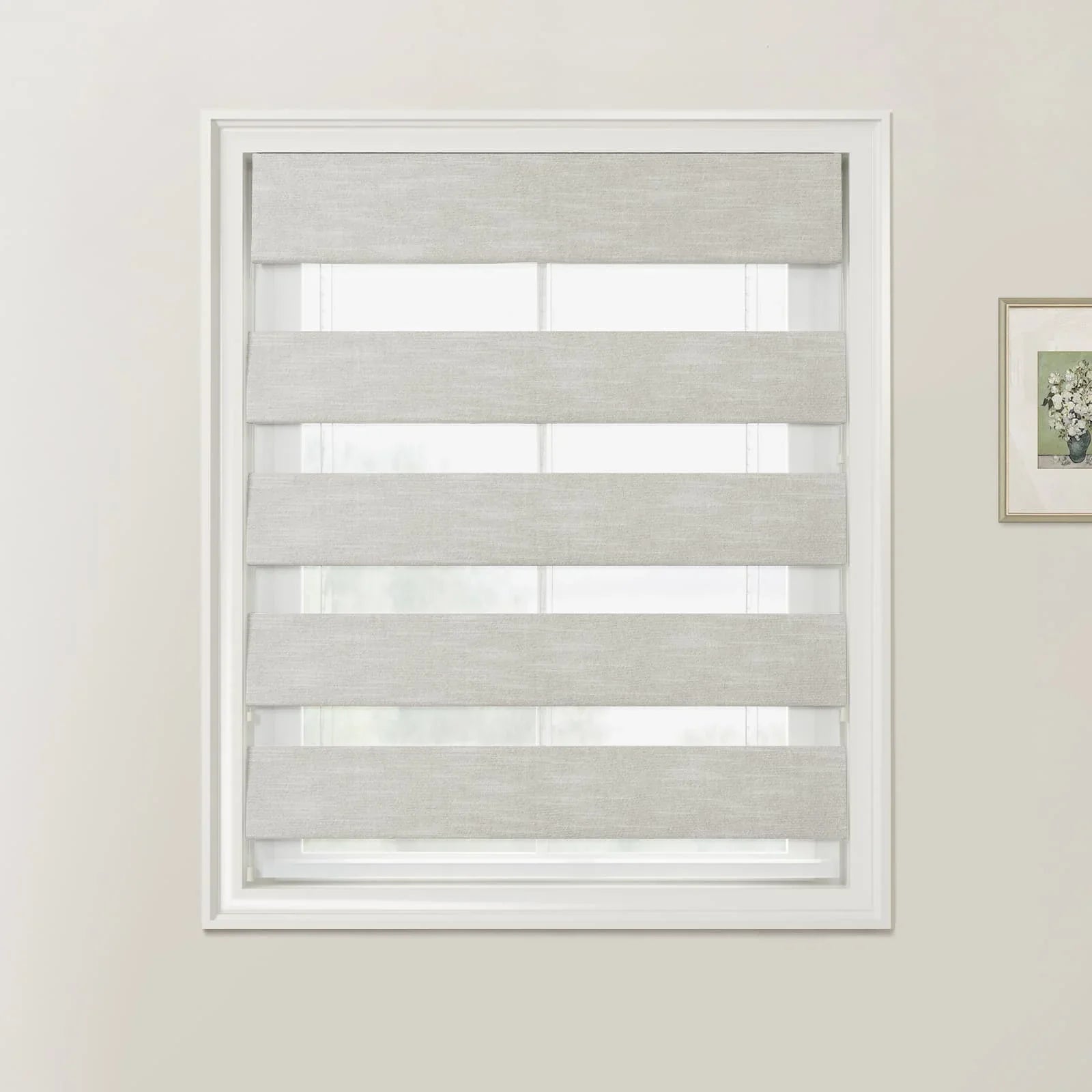 Jawara Linen Cotton Zebra Roman Blind Cord Lift