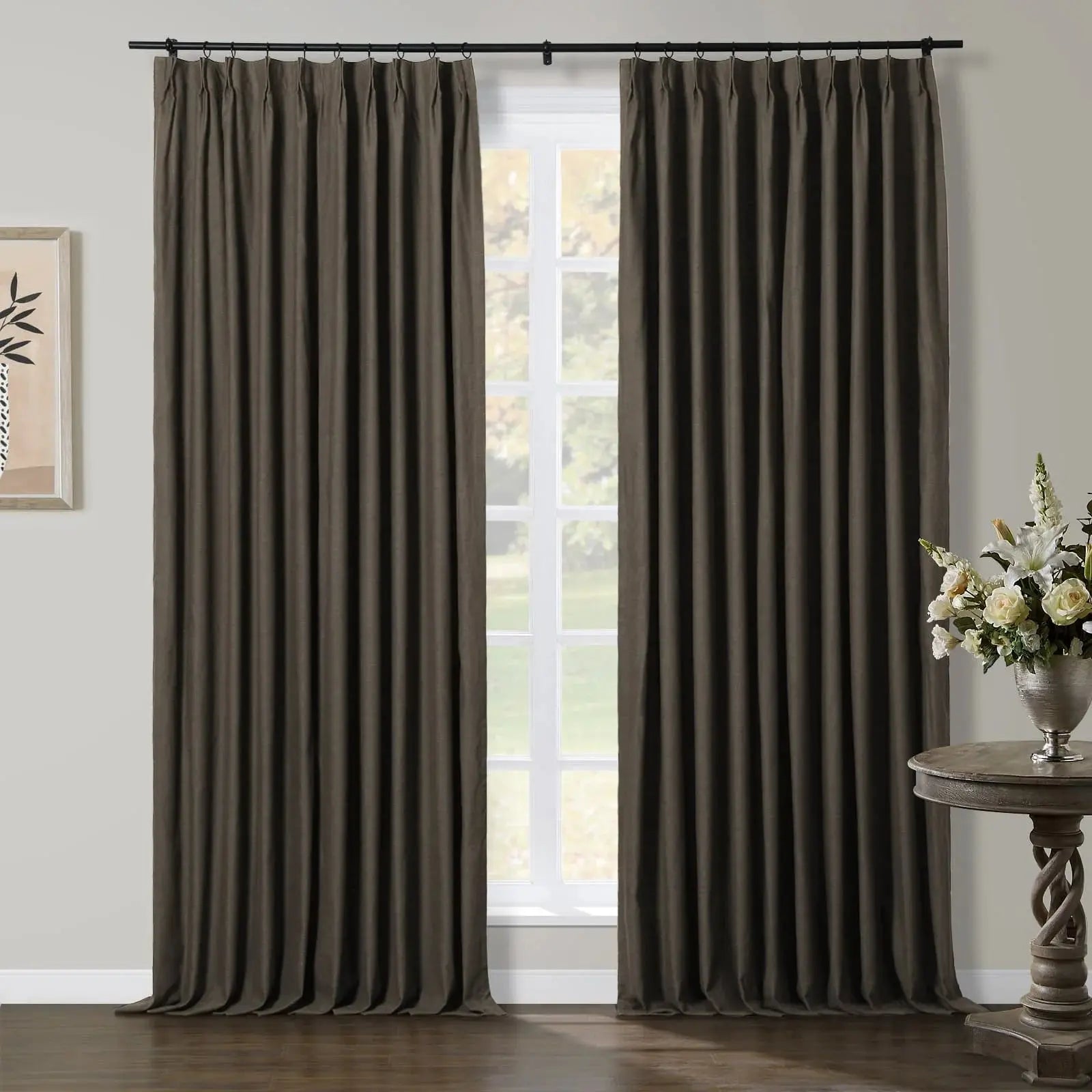 Jawara Luxury Linen Cotton Curtain Pleated -SLIDINGCURTAIN