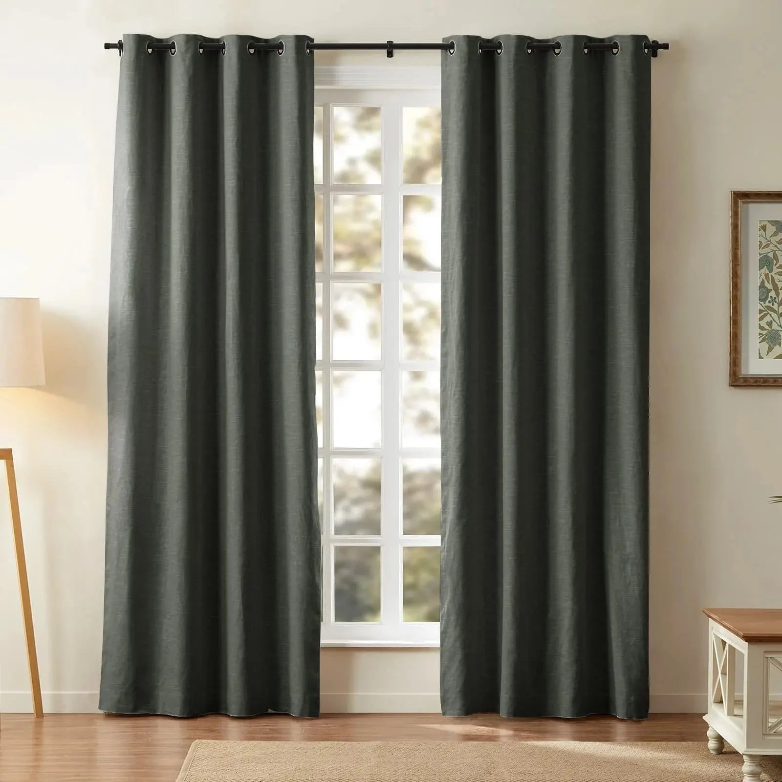 Jawara Luxury Linen Cotton Curtain Grommet -SLIDINGCURTAIN