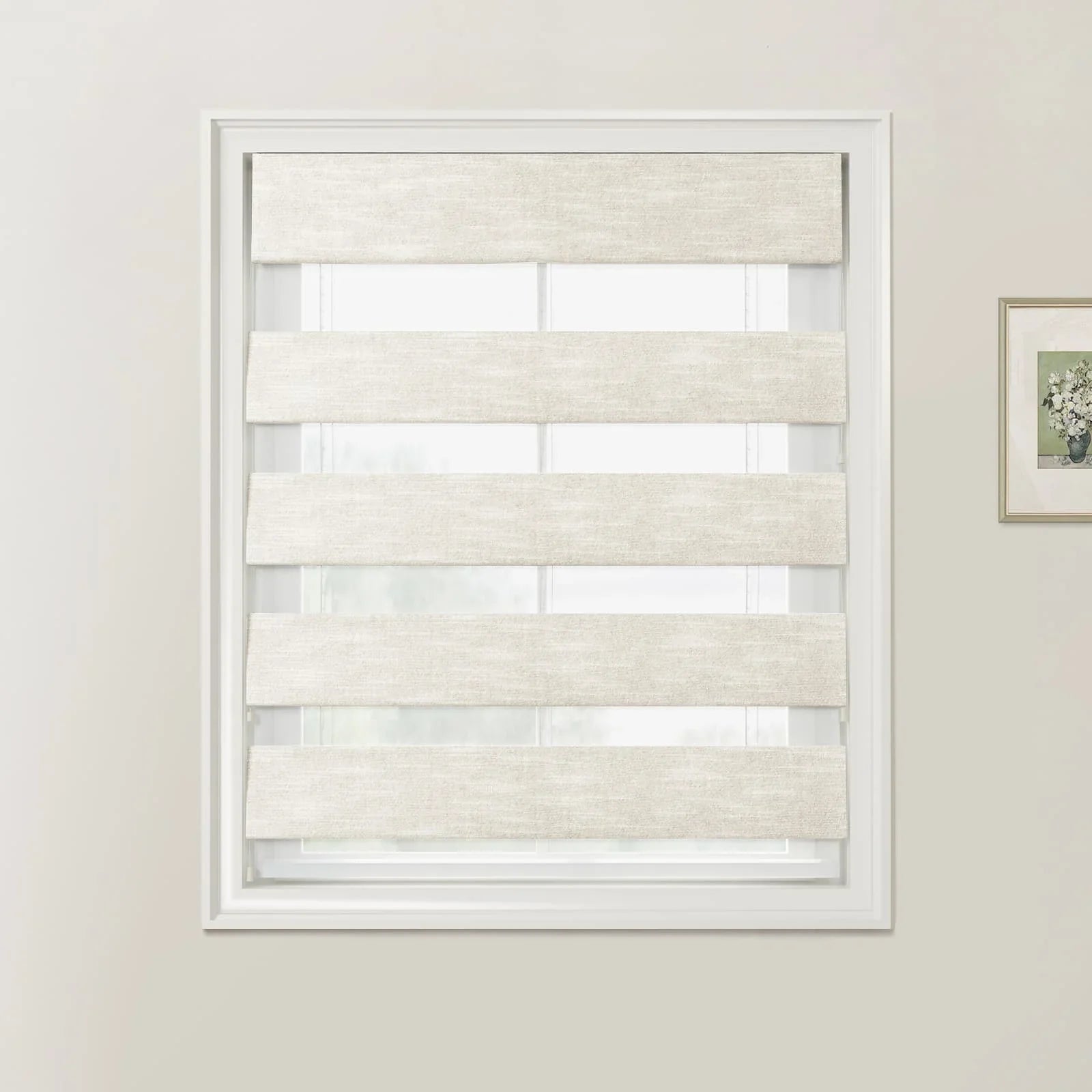 Jawara Linen Cotton Zebra Roman Blind Cord Lift