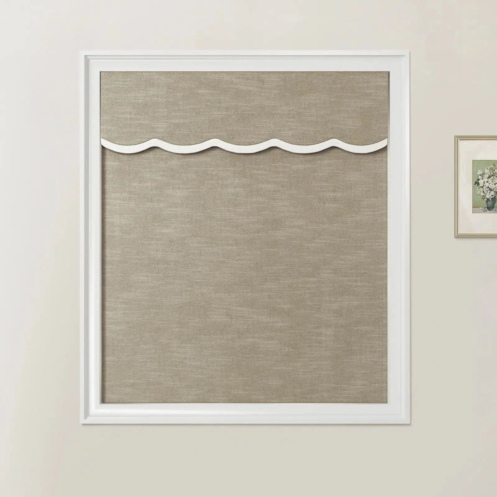 Jawara Linen Cotton Valanced Day Night Roman Shade Cord Lift