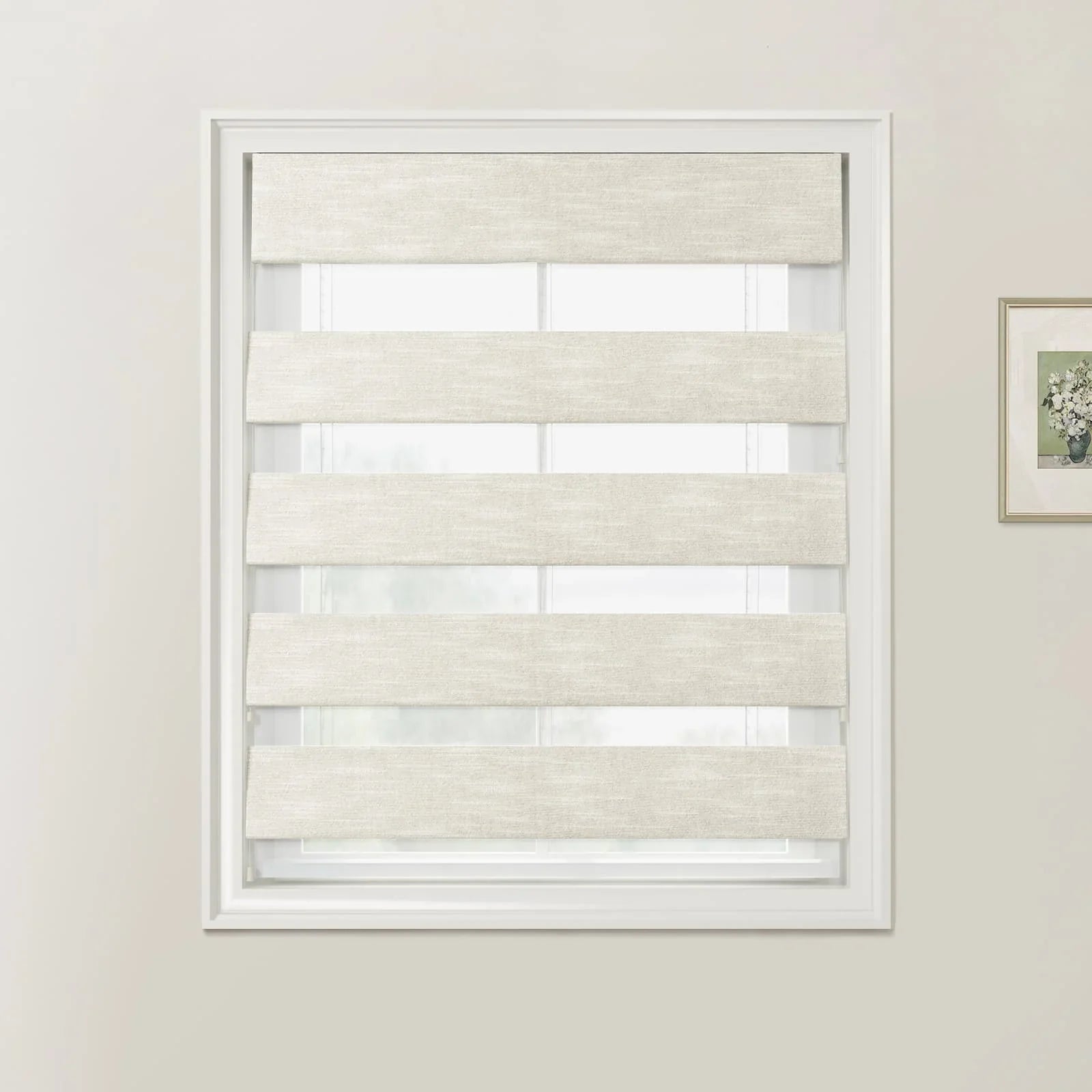 Jawara Linen Cotton Zebra Roman Blind Cord Lift