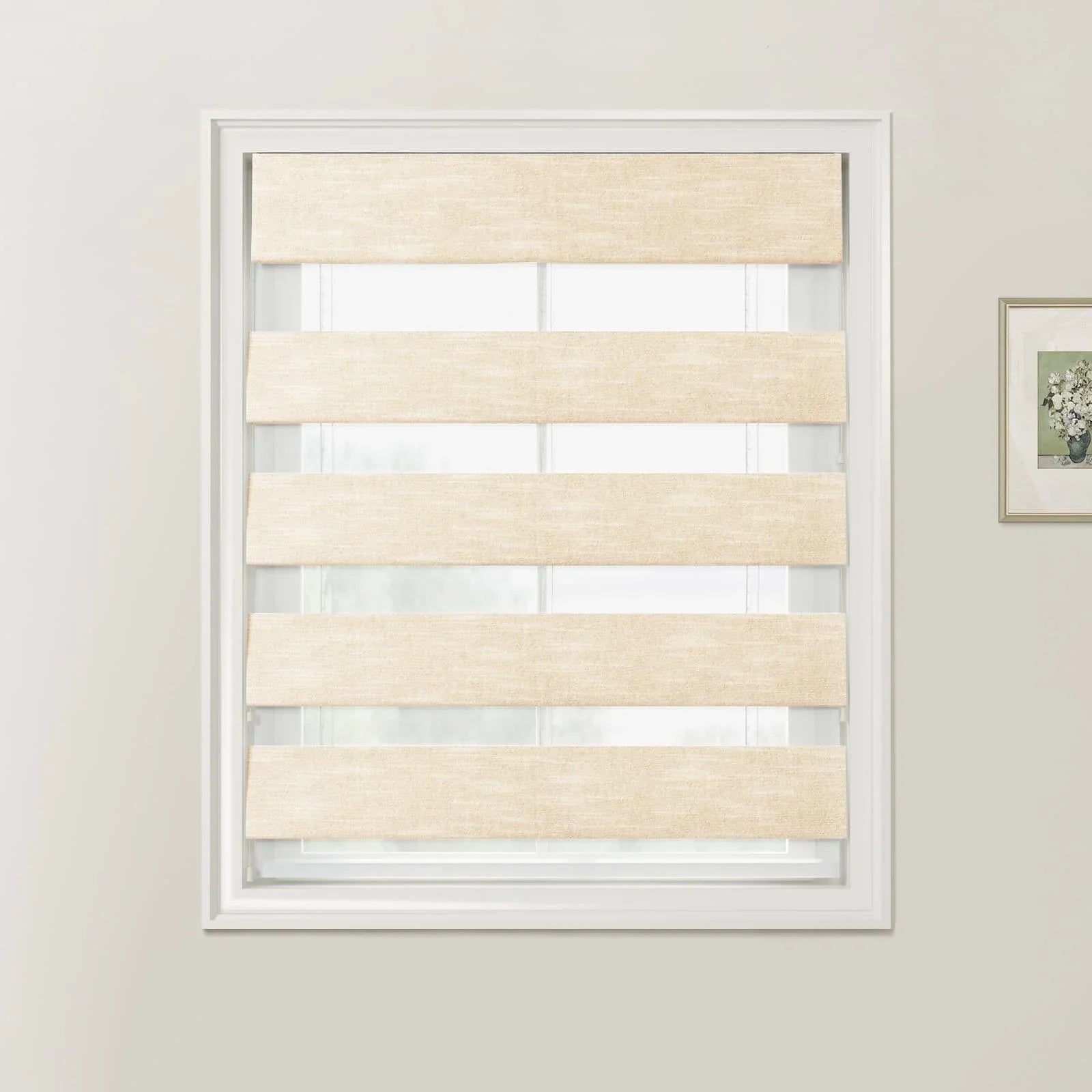 Jawara Linen Cotton Zebra Roman Blind Cord Lift