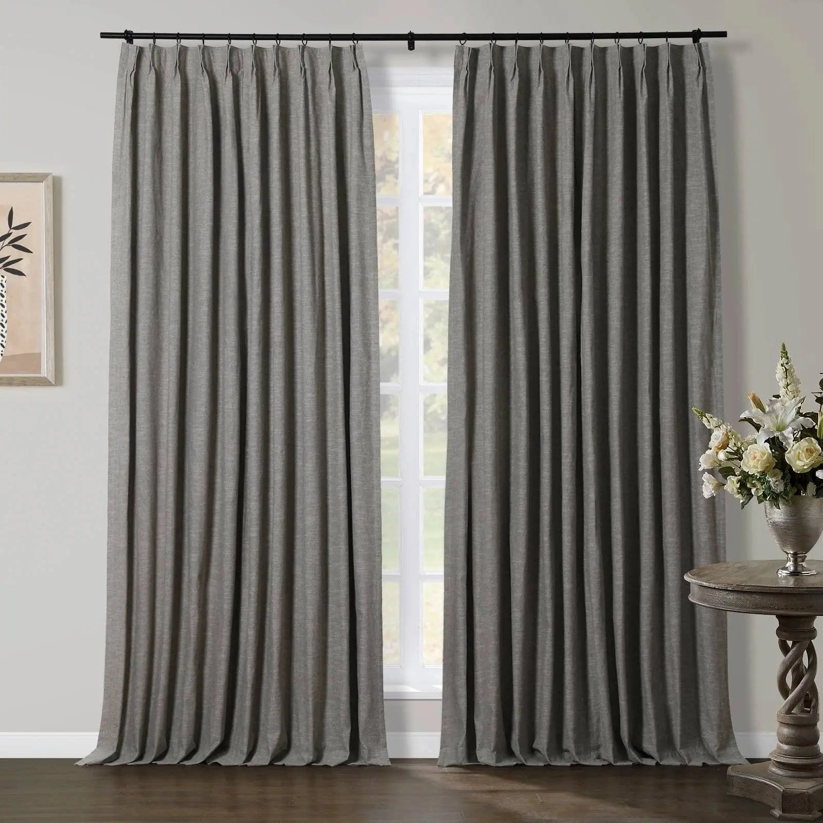 Jawara Luxury Linen Cotton Curtain Pleated SLIDINGCURTAIN