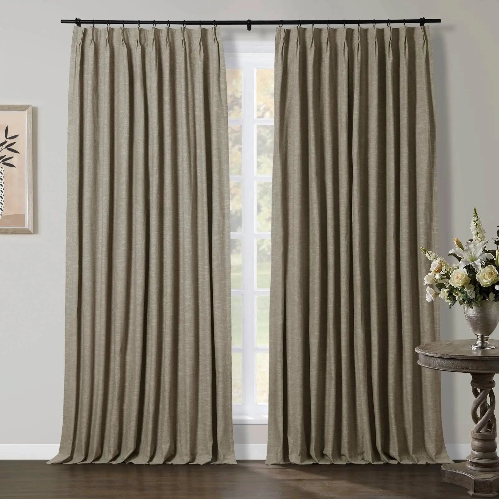 Jawara Luxury Linen Cotton Curtain Pleated SLIDINGCURTAIN