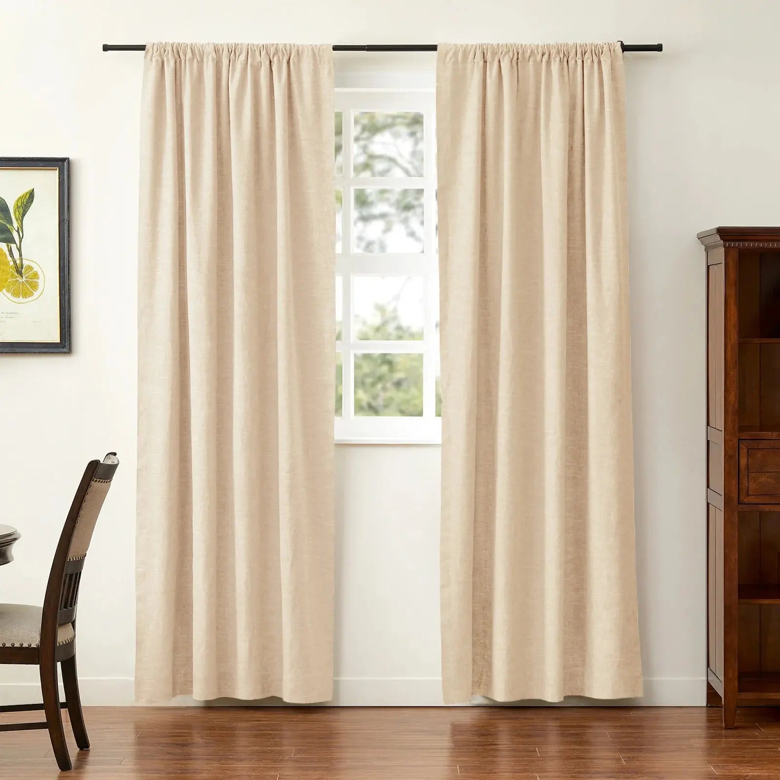 Jawara Luxury Linen Cotton Curtain Soft Top SLIDINGCURTAIN