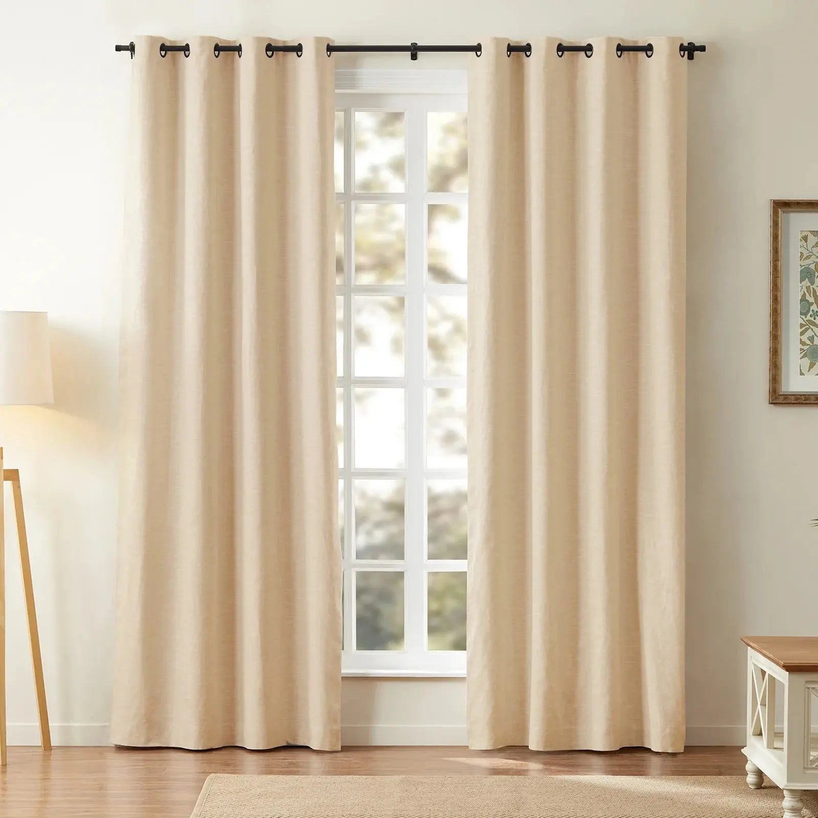 Jawara Luxury Linen Cotton Curtain Grommet SLIDINGCURTAIN