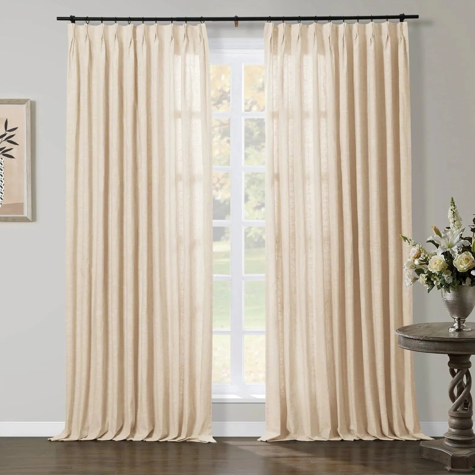 Jawara Luxury Linen Cotton Curtain Pleated SLIDINGCURTAIN