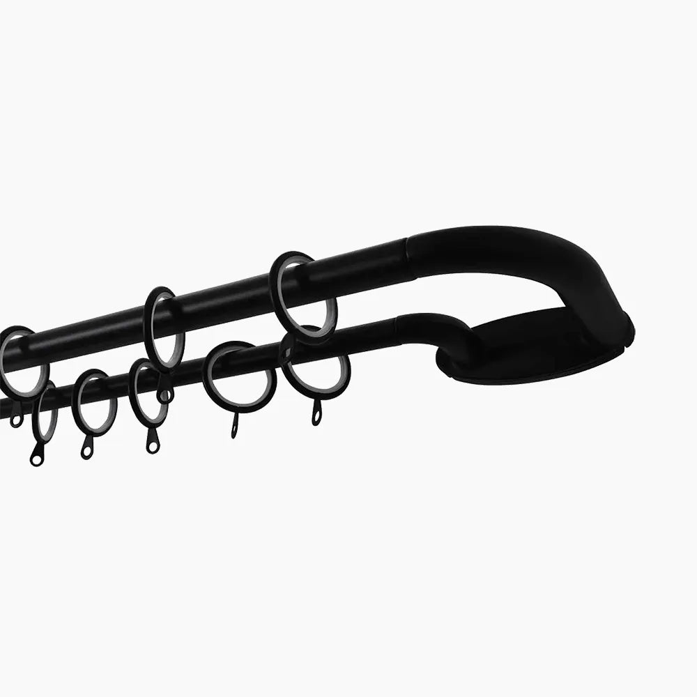 Jaylon Adjustable Double Curtain Rod with Rings