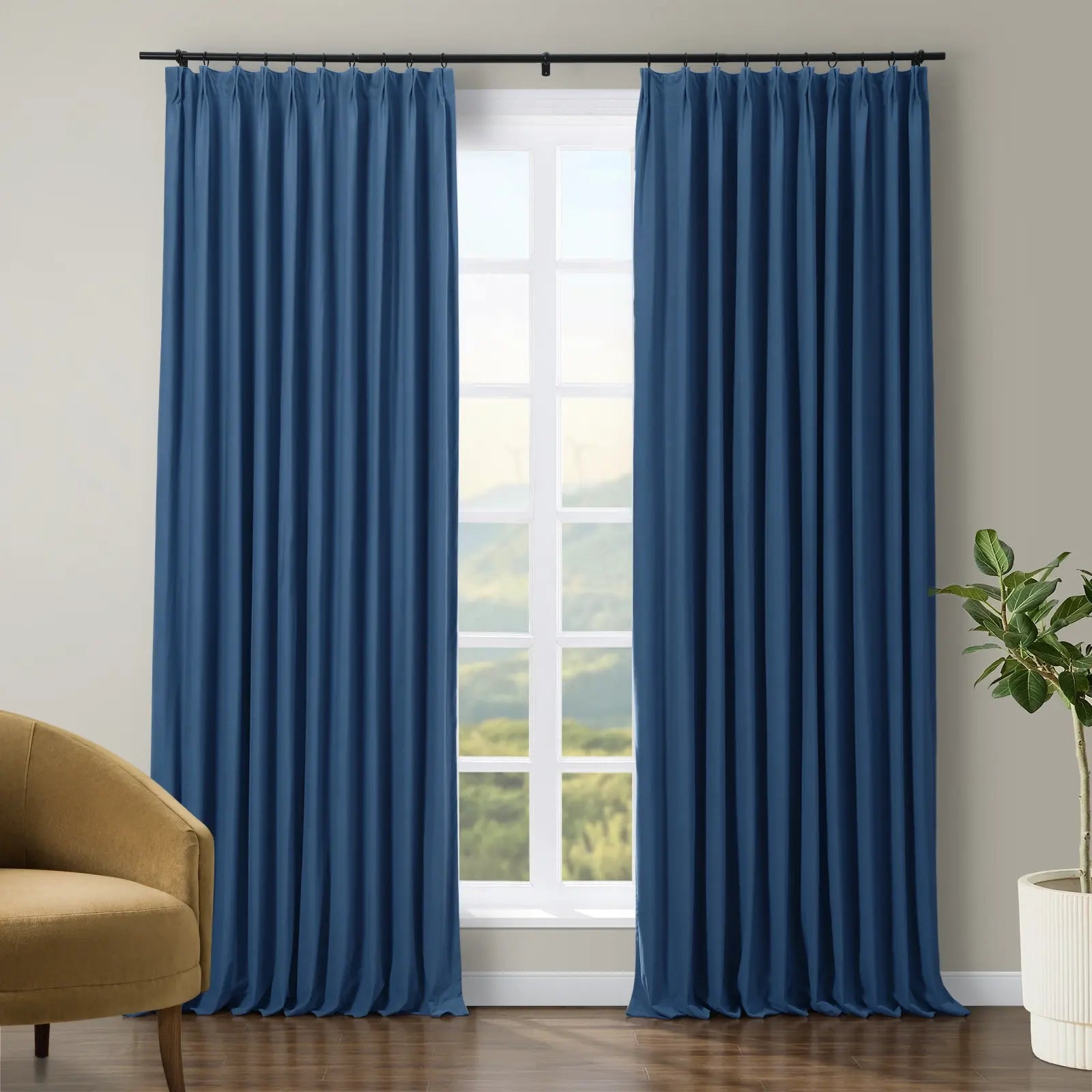 Tavis Premium Velvet Curtain Pleated SLIDINGCURTAIN