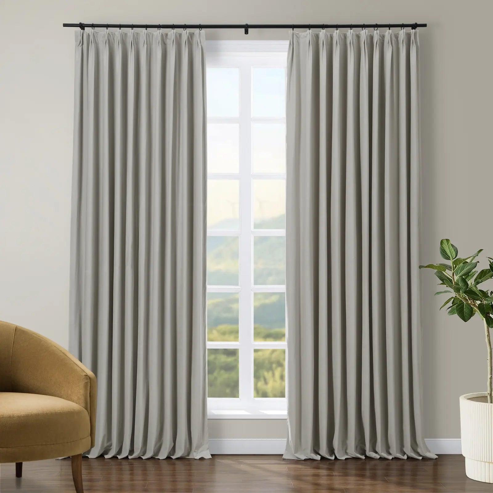 Tavis Premium Velvet Curtain Pleated SLIDINGCURTAIN