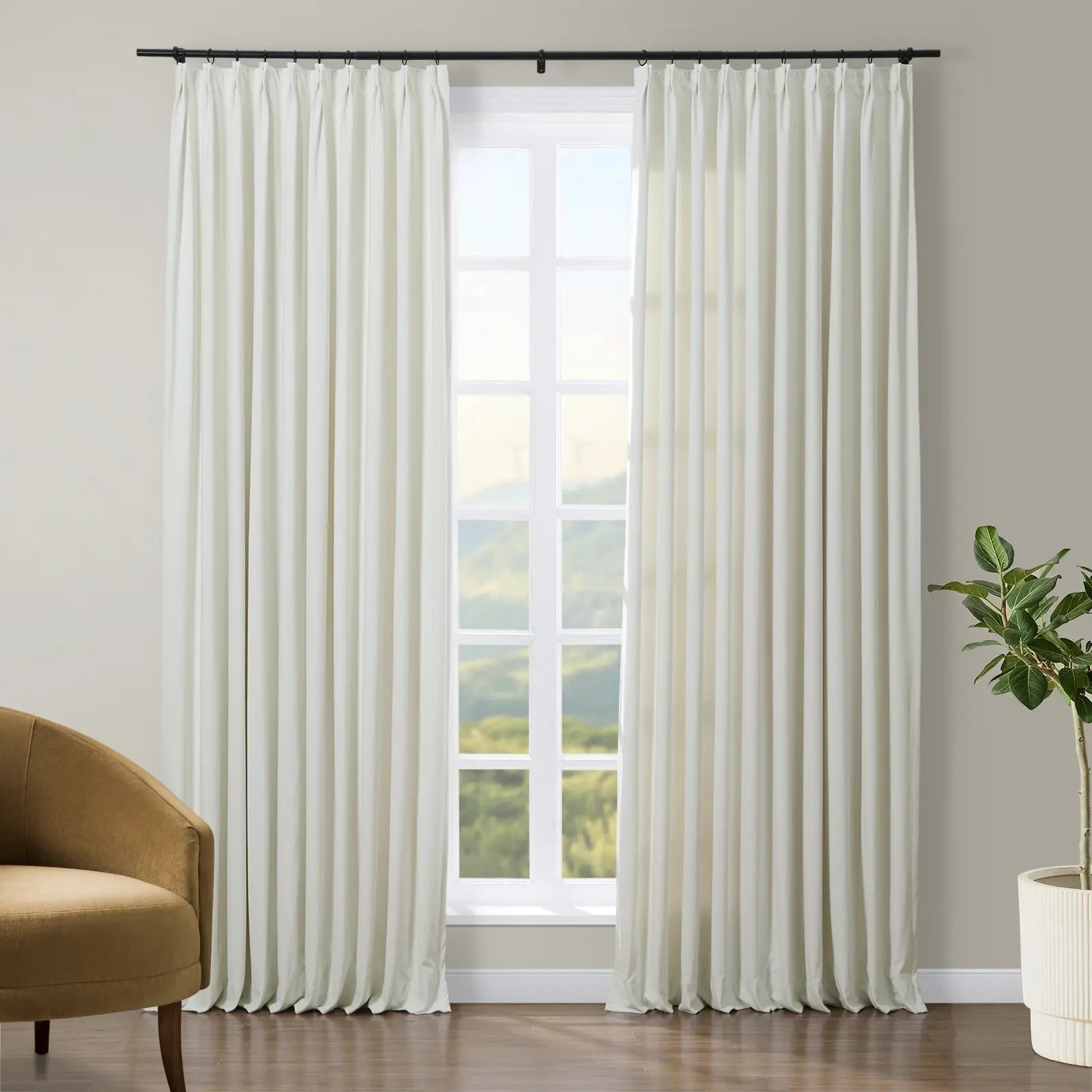 Tavis Premium Velvet Curtain Pleated SLIDINGCURTAIN