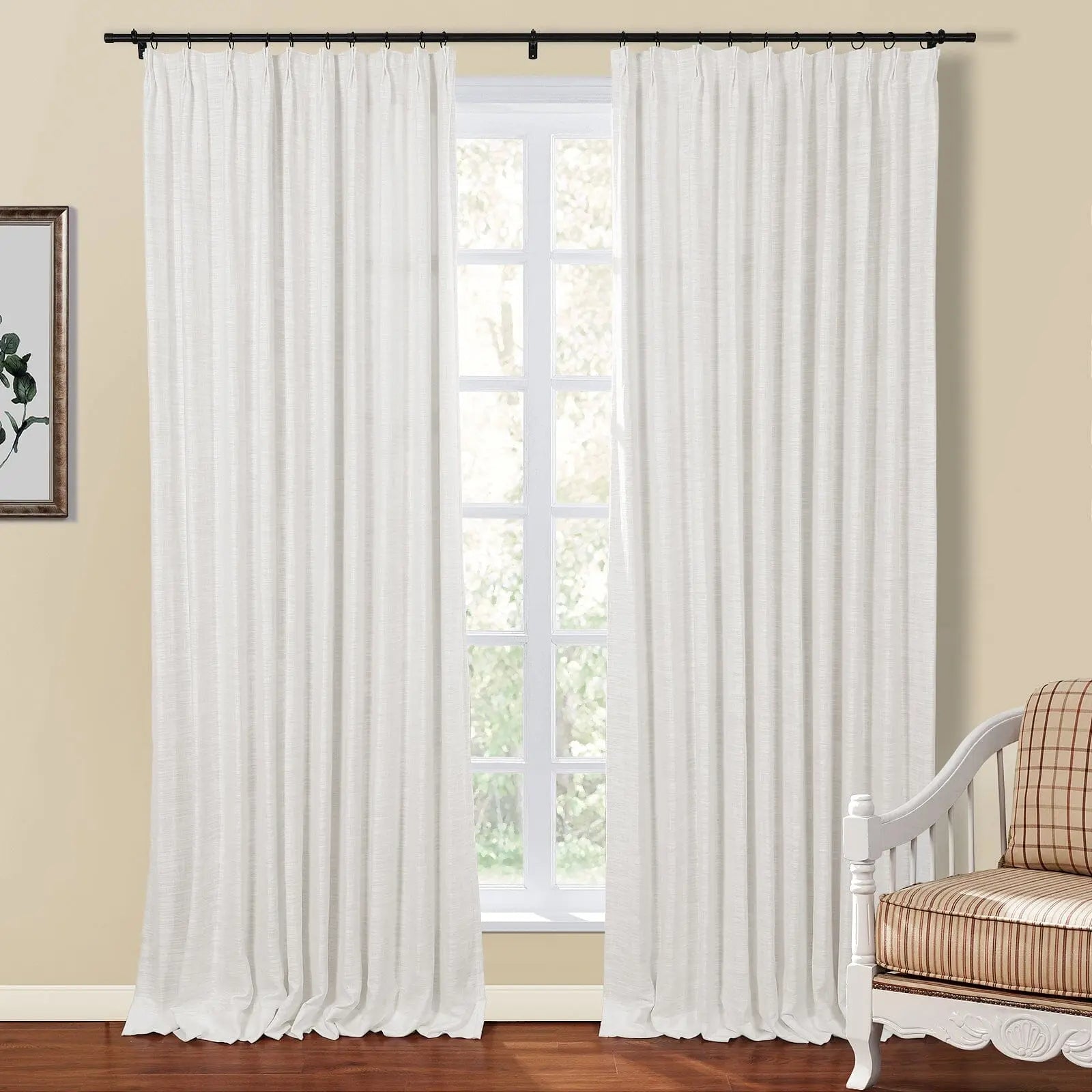 Kyla Linen Drapery Pleated SLIDINGCURTAIN