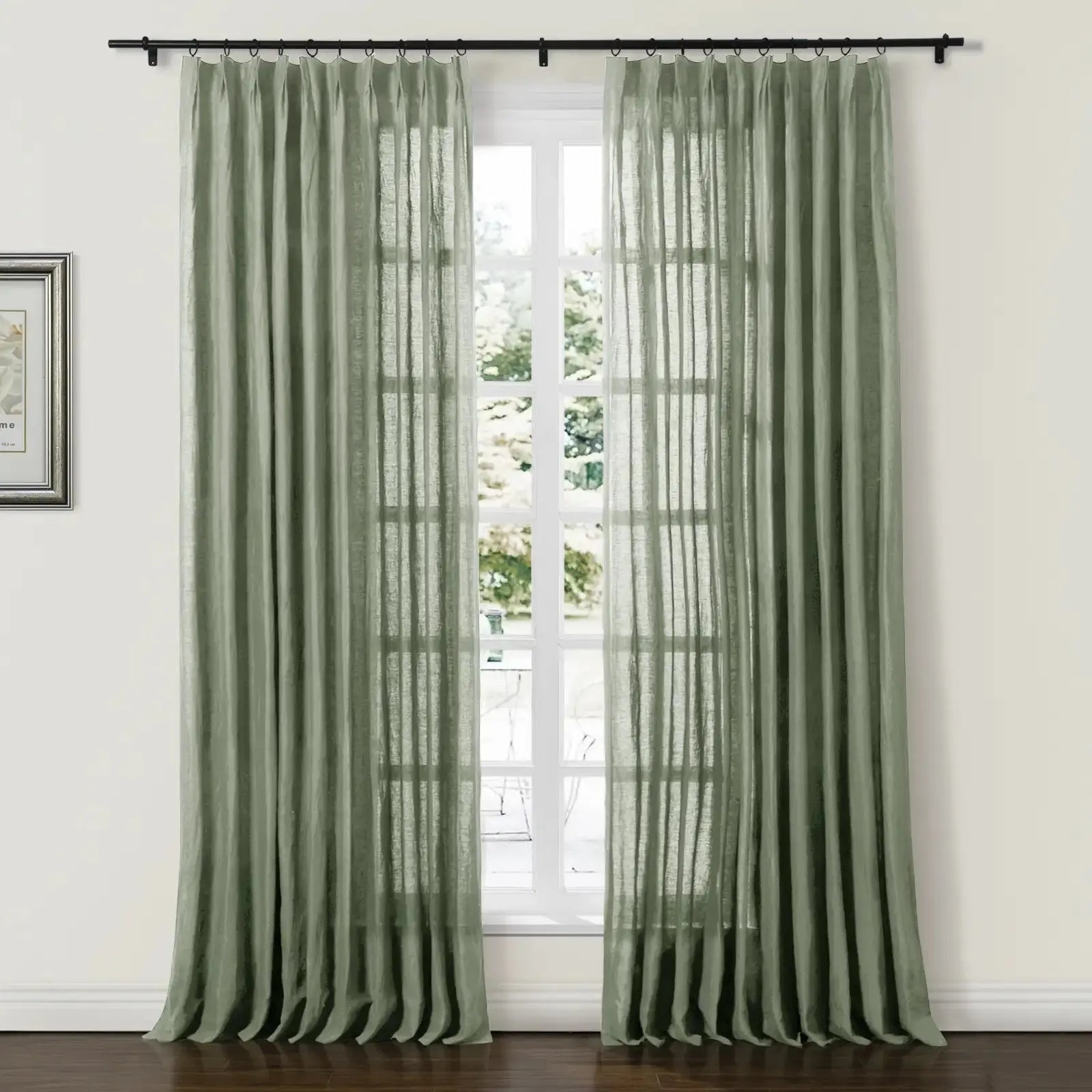 Doris 100% Linen Curtain Pleated SLIDINGCURTAIN