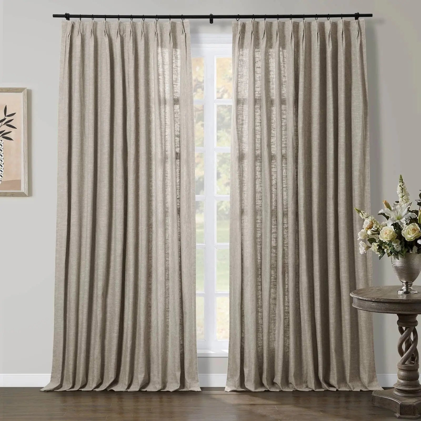 Jawara Luxury Linen Cotton Curtain Pleated