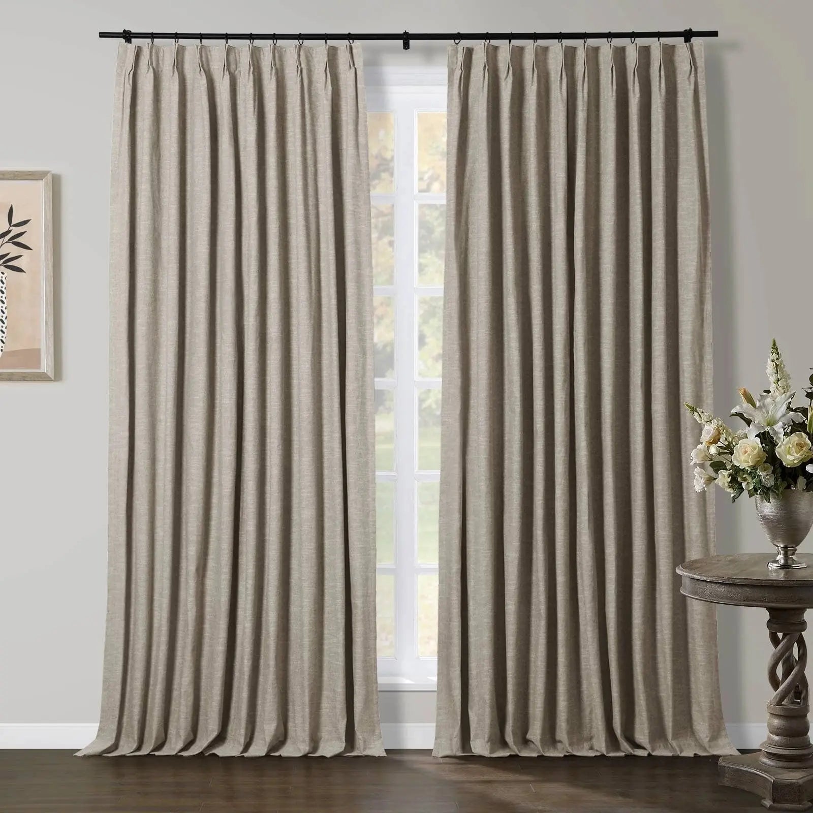 Jawara Luxury Linen Cotton Curtain Pleated SLIDINGCURTAIN