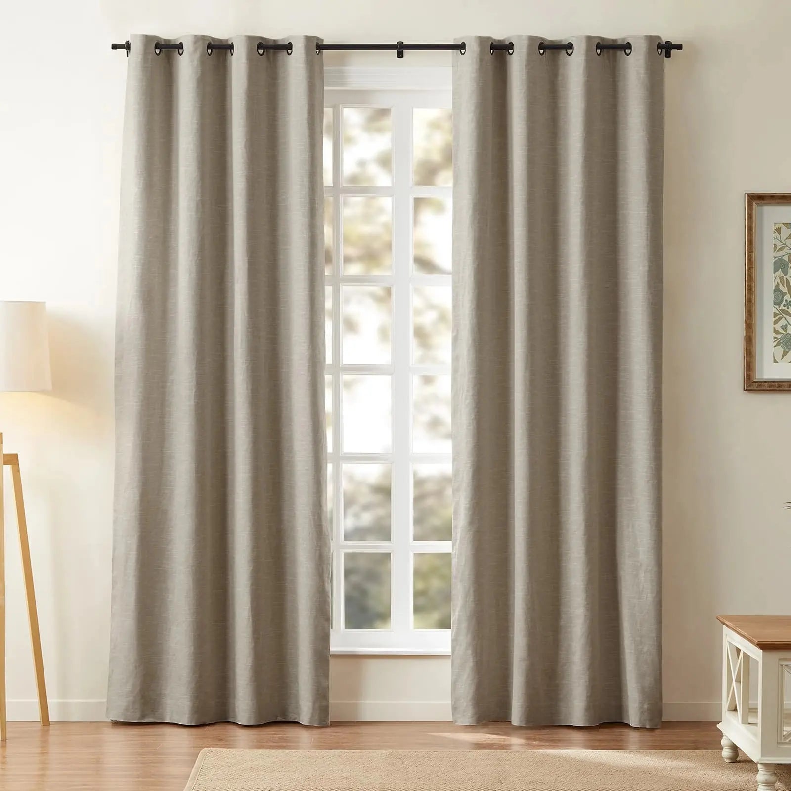 Jawara Luxury Linen Cotton Curtain Grommet SLIDINGCURTAIN