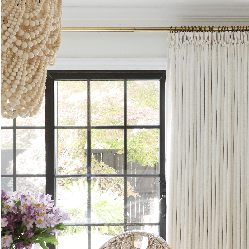 Liz Linen Extra Long Curtains Pleated