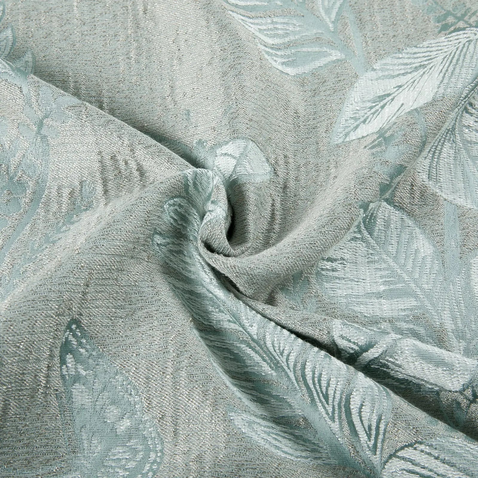 Lydia Foliage Jacquard Curtain Pleated