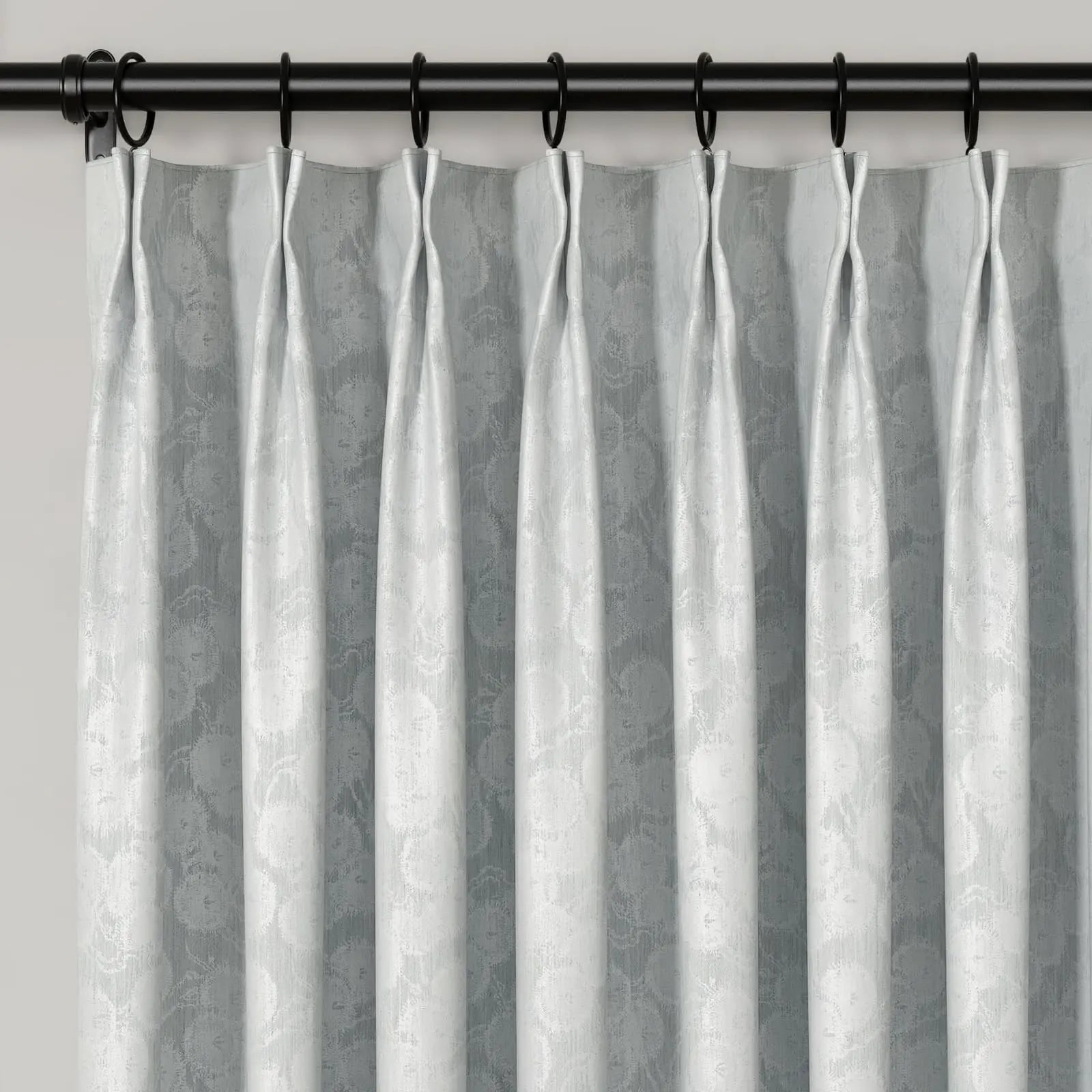 Lydia Daisy Jacquard Curtain Pleated