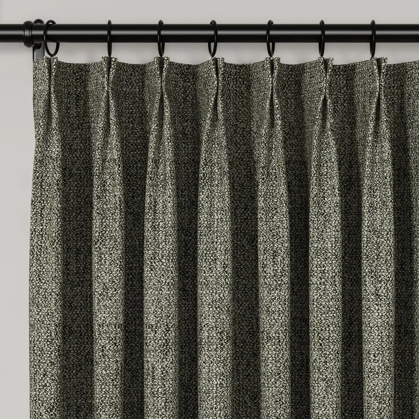 Lydia Knit Jacquard Curtain Pleated