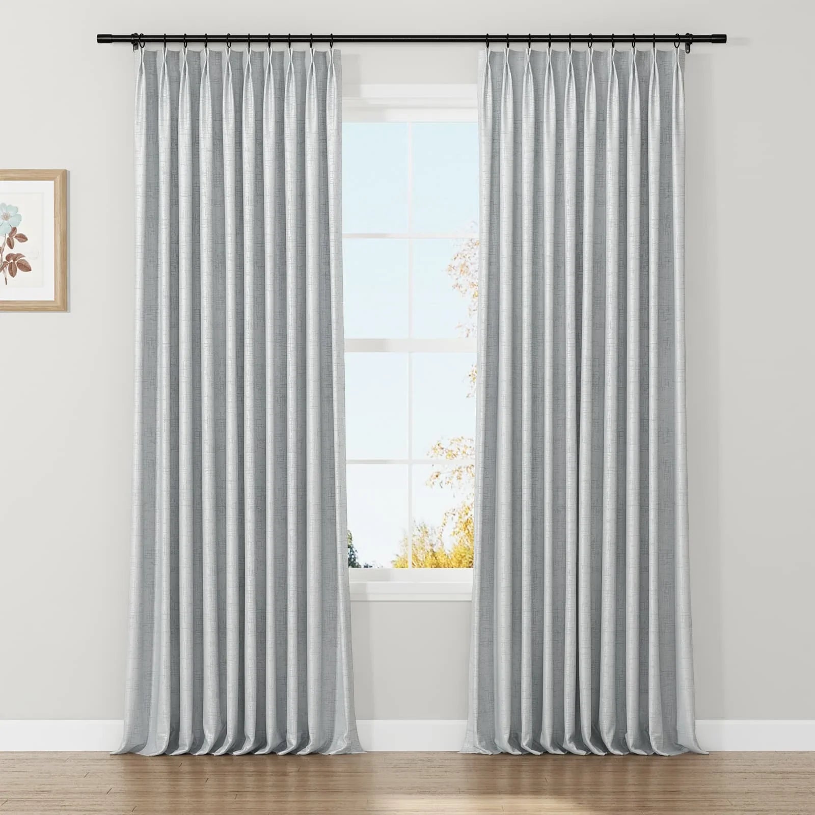 Lydia Fence Jacquard Curtain Pleated SLIDINGCURTAIN