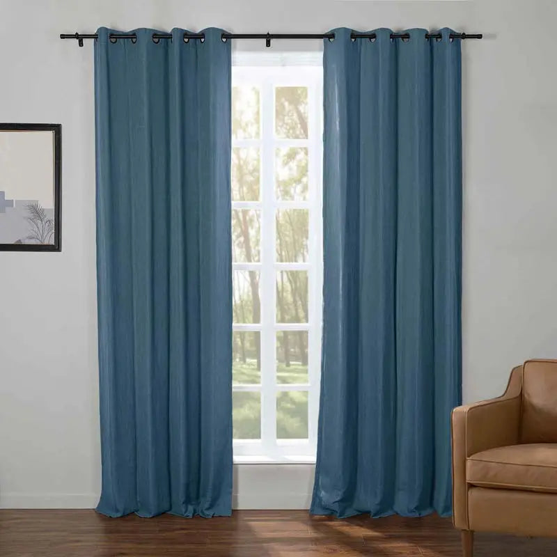 Kyla Lightweight Faux Linen Drapery Grommet SLIDINGCURTAIN