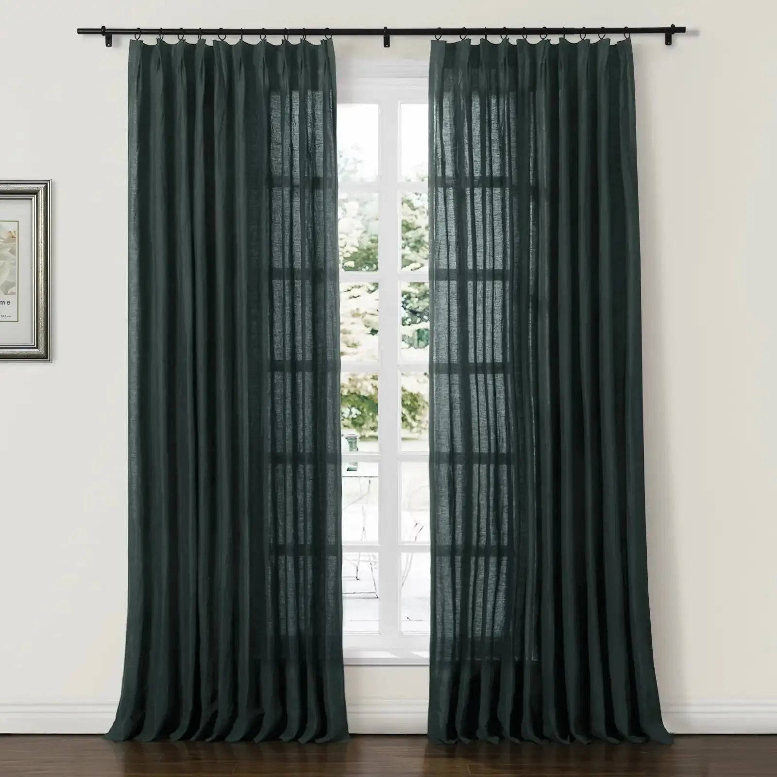 Doris 100% Linen Curtain Pleated SLIDINGCURTAIN