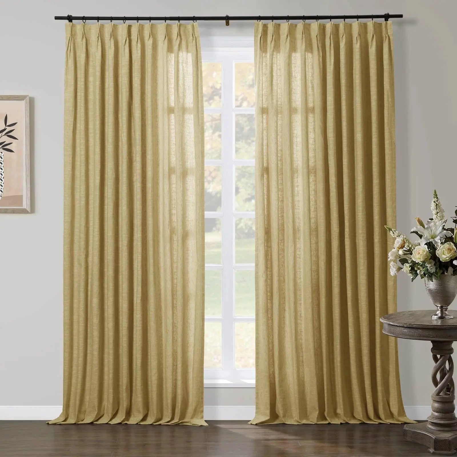 Jawara Luxury Linen Cotton Curtain Pleated