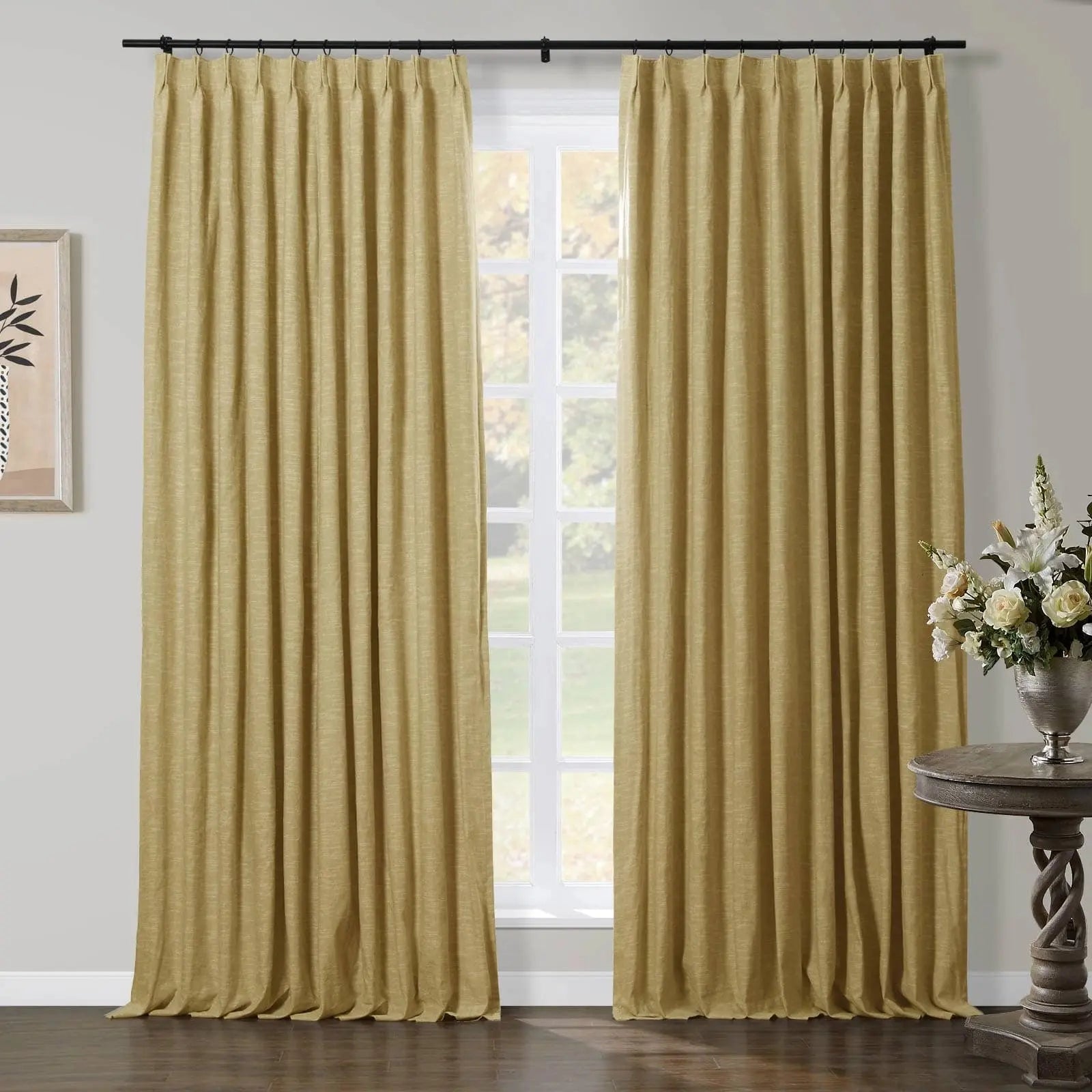 Jawara Luxury Linen Cotton Curtain Pleated SLIDINGCURTAIN