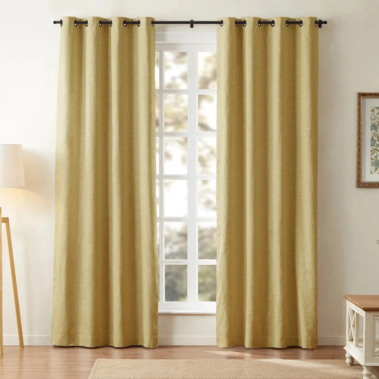 Jawara Luxury Linen Cotton Curtain Grommet SLIDINGCURTAIN