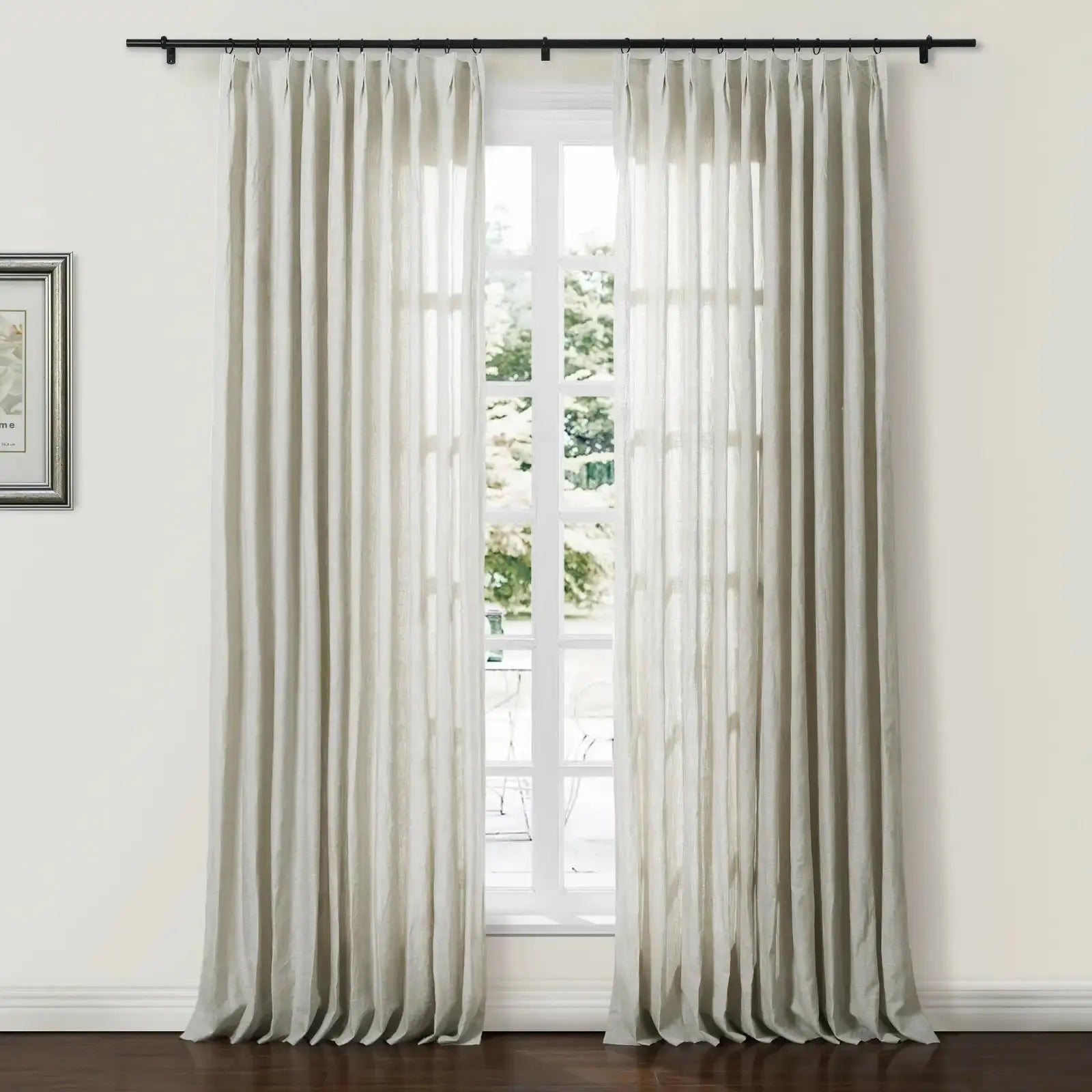 Doris 100% Linen Curtain Pleated SLIDINGCURTAIN