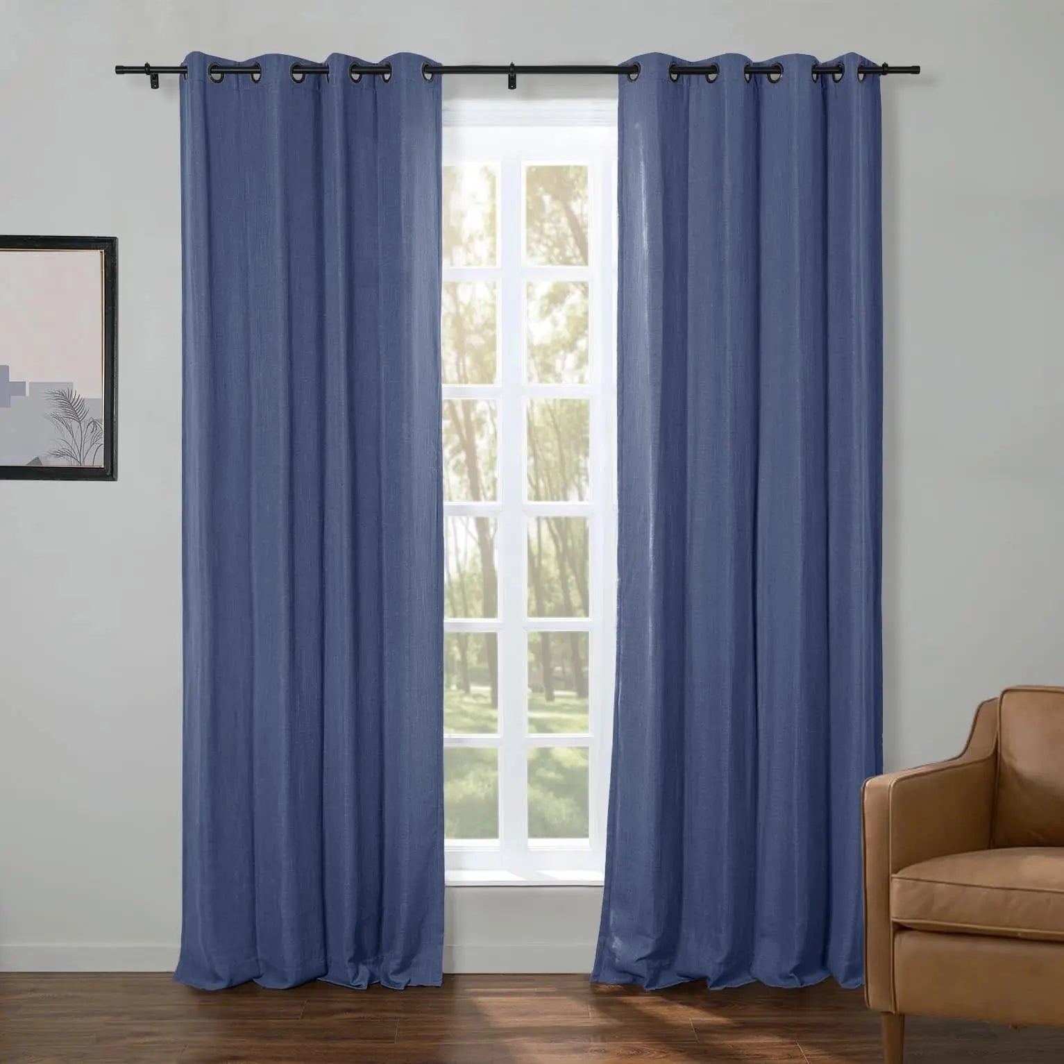 Kyla Lightweight Faux Linen Drapery Grommet SLIDINGCURTAIN