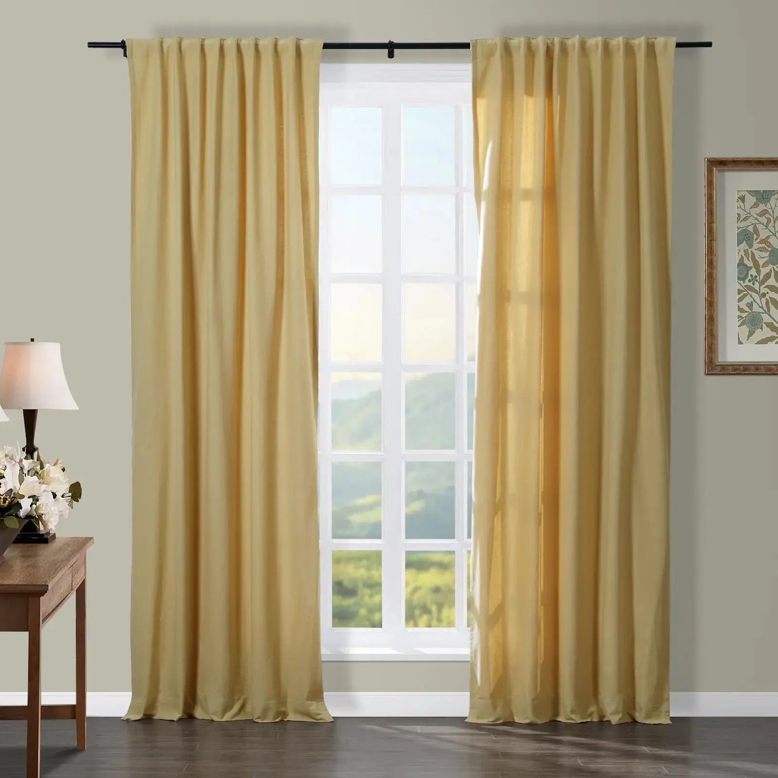 Broad 100% Cotton Plain Weave Curtain Soft Top SLIDINGCURTAIN