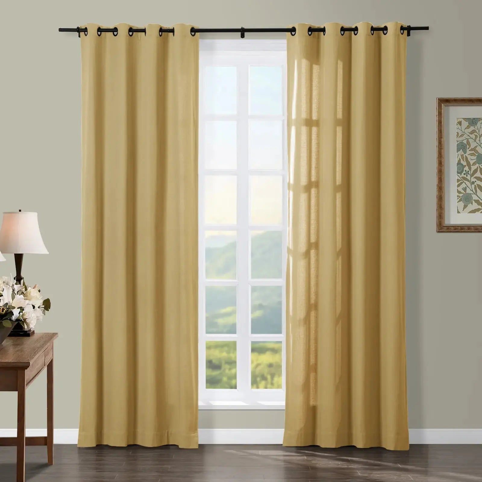 Broad 100% Cotton Plain Weave Curtain Grommet SLIDINGCURTAIN