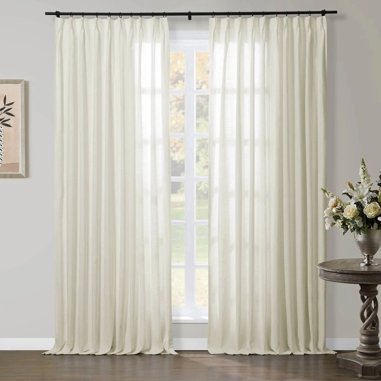 Jawara Luxury Linen Cotton Curtain Pleated SLIDINGCURTAIN