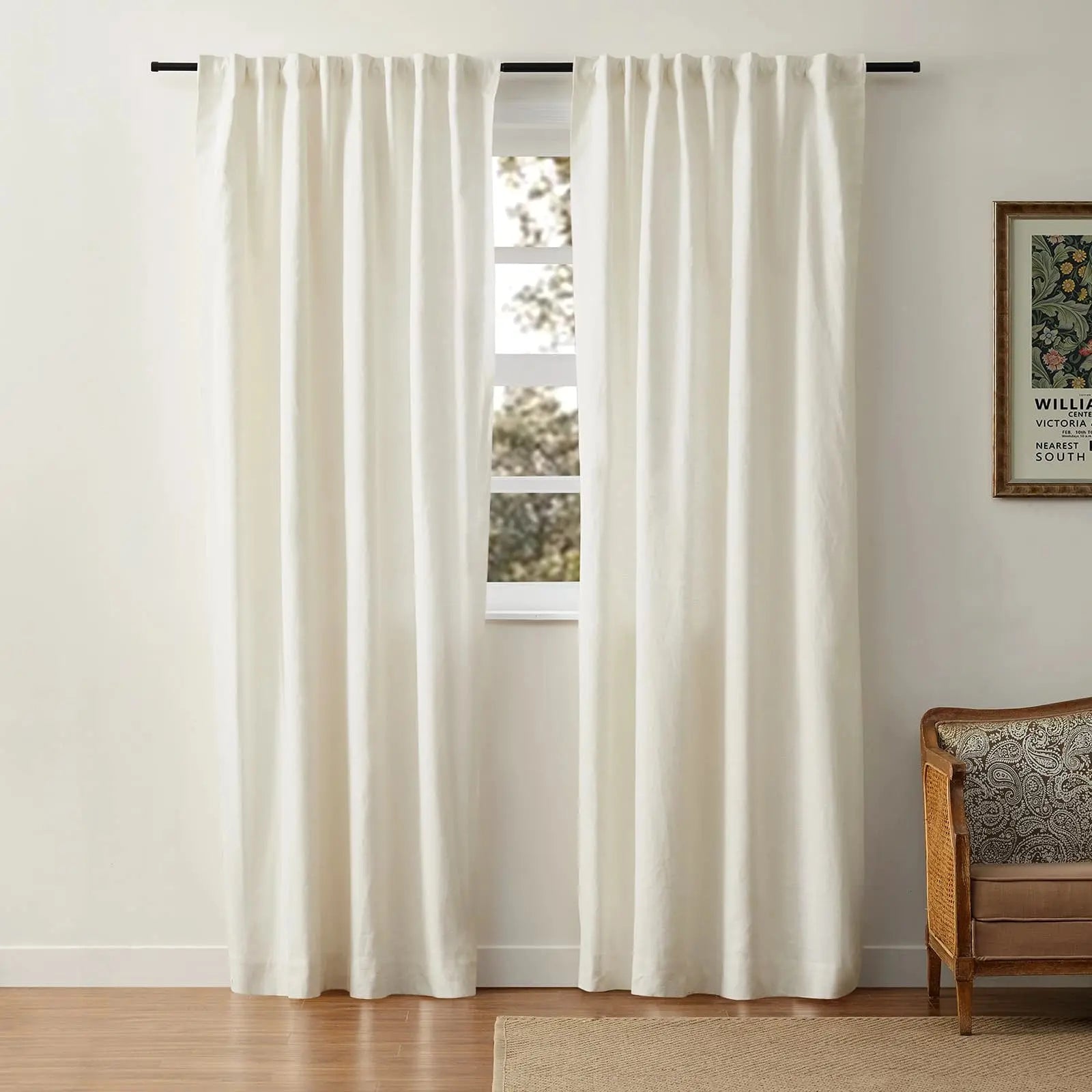 Jawara Luxury Linen Cotton Curtain Soft Top SLIDINGCURTAIN